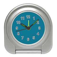 Mosaic Blue Pantone Solid Color Travel Alarm Clock by FlagGallery