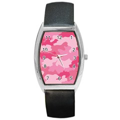 Camo Pink Barrel Style Metal Watch by MooMoosMumma