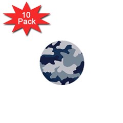 Camo Blue 1  Mini Buttons (10 Pack)  by MooMoosMumma