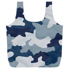 Camo Blue Full Print Recycle Bag (xxl) by MooMoosMumma