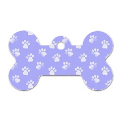 Animal Cat Dog Paw Prints Pattern Dog Tag Bone (one Side) by SpinnyChairDesigns