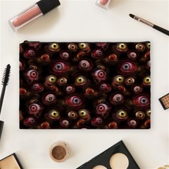 Zombie Eyes Pattern Cosmetic Bag (large) by SpinnyChairDesigns