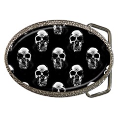 Black And White Skulls Belt Buckles by SpinnyChairDesigns