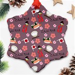 Japan Girls Snowflake Ornament (Two Sides) Front