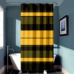 Vintage Yellow Shower Curtain 36  X 72  (stall)  by tmsartbazaar