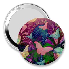 Butterfly Garden Art 3  Handbag Mirrors by SpinnyChairDesigns