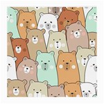 Colorful-baby-bear-cartoon-seamless-pattern Medium Glasses Cloth (2 Sides) Front