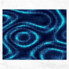 Blue Wavy Rectangular Jigsaw Puzzl by Sabelacarlos