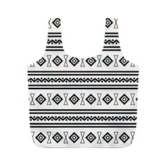 Black And White Aztec Full Print Recycle Bag (m) by tmsartbazaar