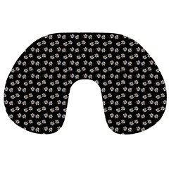 Daisy Black Travel Neck Pillow by snowwhitegirl
