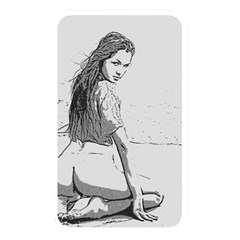 Beauty At The Beach, Sexy Girl Illustration, Black And White Memory Card Reader (rectangular) by Casemiro