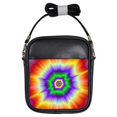 Psychedelic Big Bang Girls Sling Bag by Filthyphil