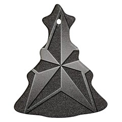 Star Grey Christmas Tree Ornament (two Sides) by HermanTelo