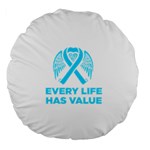 Child Abuse Prevention Support  Large 18  Premium Round Cushions Front