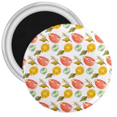 Citrus Gouache Pattern 3  Magnets by EvgeniaEsenina