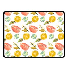 Citrus Gouache Pattern Fleece Blanket (small) by EvgeniaEsenina