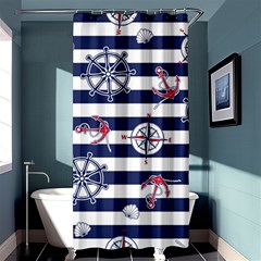 Seamless-marine-pattern Shower Curtain 36  X 72  (stall)  by BangZart