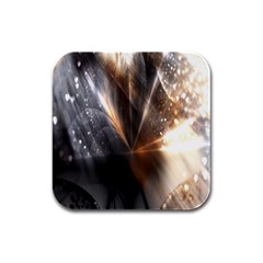 Flash Light Rubber Square Coaster (4 Pack)  by Sparkle