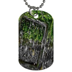 Green Glitter Squre Dog Tag (one Side) by Sparkle