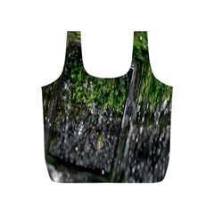 Green Glitter Squre Full Print Recycle Bag (s) by Sparkle