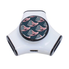 Doodle Queen Fish Pattern 3-port Usb Hub by tmsartbazaar