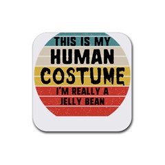 Jelly Bean Rubber Coaster (square)  by unicornwithstyle