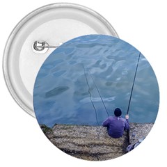 Senior Man Fishing At River, Montevideo, Uruguay001 3  Buttons by dflcprintsclothing