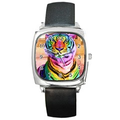 Rainbowtiger Square Metal Watch by Sparkle