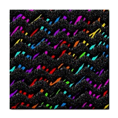 Rainbowwaves Tile Coaster by Sparkle