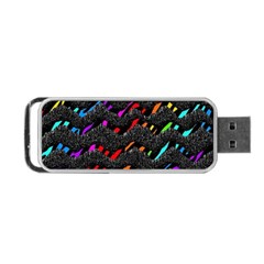 Rainbowwaves Portable Usb Flash (one Side) by Sparkle