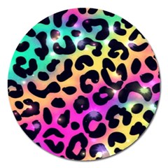 Animal Print Magnet 5  (round) by Sparkle