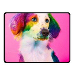 Rainbowdog Fleece Blanket (small) by Sparkle