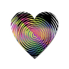 Rainbowwaves Heart Magnet by Sparkle