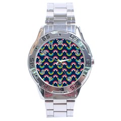 Geo Rainbow Stroke Stainless Steel Analogue Watch by tmsartbazaar