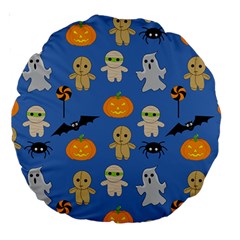 Halloween Large 18  Premium Round Cushions by Sobalvarro