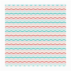 Aqua Coral Waves Medium Glasses Cloth (2 Sides) by CuteKingdom