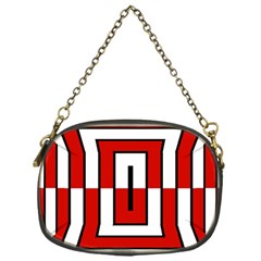 Square Maze Red Chain Purse (one Side) by tmsartbazaar