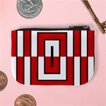 Square Maze Red Mini Coin Purse Back