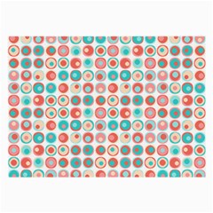 Aqua Coral Circles Large Glasses Cloth by CuteKingdom