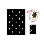 Black And White Baseball Motif Pattern Playing Cards Single Design (Mini) Back