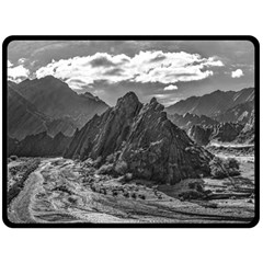 Andean Landscape At Brava Lagoon Reserve, La Rioja, Argentina Double Sided Fleece Blanket (large)  by dflcprintsclothing