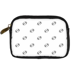 American Football Ball Motif Print Pattern Digital Camera Leather Case by dflcprintsclothing