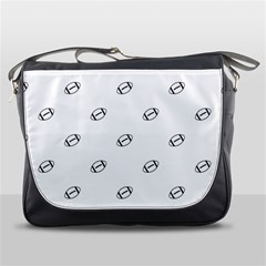 American Football Ball Motif Print Pattern Messenger Bag by dflcprintsclothing