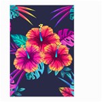 Neon flowers Large Garden Flag (Two Sides) Back