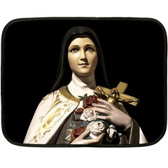 Virgin Mary Sculpture Dark Scene Fleece Blanket (mini) by dflcprintsclothing