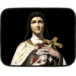 Virgin Mary Sculpture Dark Scene Fleece Blanket (Mini) 35 x27  Blanket