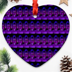 Violet Retro Ornament (heart) by Sparkle