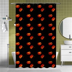 Kawaii Pumpkin Black Shower Curtain 48  X 72  (small)  by vintage2030