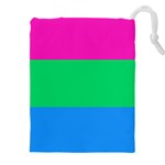 Polysexual Pride Flag LGBTQ Drawstring Pouch (5XL) Front