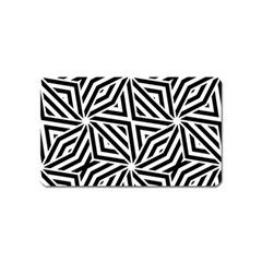 Black And White Abstract Lines, Geometric Pattern Magnet (name Card) by Casemiro